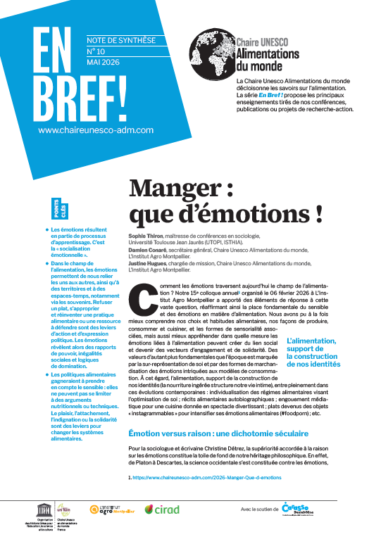 couverture Manger&nbsp;: que d’émotions&nbsp;!