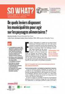 N°17/ De quels leviers disposent  les municipalités pour agir  sur les paysages alimentaires ?