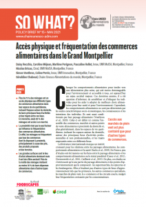 N°15/ Accès physique et fréquentation des commerces alimentaires dans le Grand Montpellier