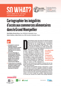 N°16/ Cartographier les inégalités d’accès aux commerces alimentaires dans le Grand Montpellier
